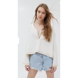 Urban Outfitters Oversized Clearwater Henley Top, Medium